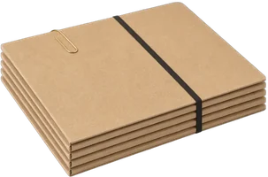 Pilha de pastas de papel pardo, fechadas